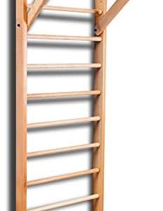 DANI Wall Bars SO-01-220, 87 in Wooden Swedish Ladder Set: Pull Up Bar for Training and Physical Therapy - Used in Homes, Gyms, Clinic, and Schools
