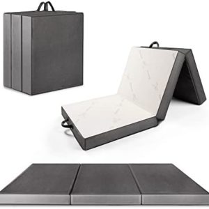 Cozzzi Trifold Foldable Mattress for Floor and Traveling with Removable Cover - Lightweight and Portable Mattress for Adults & Kids - Compact and Easy to Storage (75in x 25in x 4in)