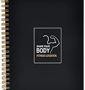 A5 Fitness Logbook & Workout Journal -18 Weeks Fitness Journal Planner, Workout Tracker, Exercise Log Book to Track Weight Loss, Muscle Gain, Gym, Bodybuilding Progress –Gym Daily Fitness for Men