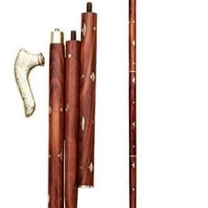 Indian Glance Lyptus Wood Folding Walking Stick - Walking Canes for Men Women Seniors Elderly Unique Gifts (d1)