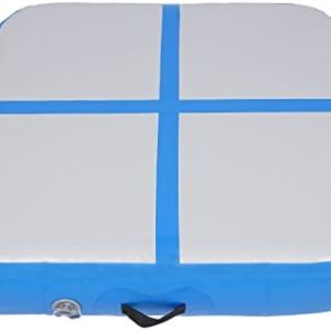 Inflatable Gymnastics Mat, 39.37 * 7.87in Square Air Tumbling Track, Training Mats TrackAir Mat for Kids/Gym/Yoga/Cheerleading/Outdoor/Beach with Electric Air Pump