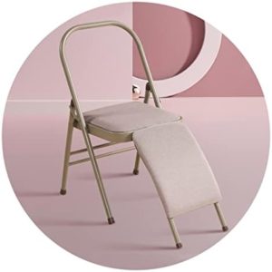 Yoga Auxiliary Chair Special Folding Chair Multifunctional Yoga Chair Yoga Stool Auxiliary Tools and Equipment (Color : Light Grey, Size : 81 * 41 * 102cm)