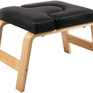AVEEWA Yoga Inversion Bench Headstand Prop Upside Down Chair for Feet Up and Balance Training Core Strength Building Backbends Yoga Practice Chair-Black