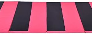 4'x6'x2'' Folding Gymnastics Tumbling Mats Exercise Aerobics Stretching Yoga Mat Pink Black