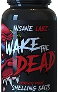 Insane Labz Wake The Dead Smelling Salts Pre Workout, Massive Energy Boosting Powder, Ammonia Inhalant, Extreme Focus for Power-Lifting Athletes, 100 Uses just add Water