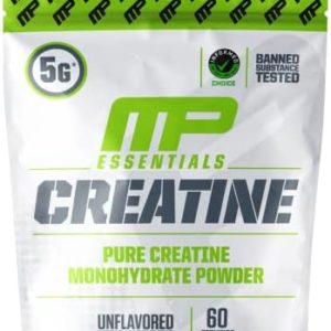 Muscle Pharm Essentials Creatine, Unflavored - Ultra-Pure 100% Creatine Monohydrate Powder - 60 Servings