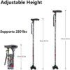 Walking Cane‎ YOKABOZE Folding Walking Cane with LED Light for Men & Women, Foldable Adjustable Lightweight Walking Stick Balancing Mobility Aid Cane - Image 5