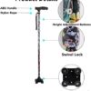 Walking Cane‎ YOKABOZE Folding Walking Cane with LED Light for Men & Women, Foldable Adjustable Lightweight Walking Stick Balancing Mobility Aid Cane - Image 3