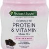 Complete Protein & Vitamin Shake Mix by Nature's Bounty Optimal Solutions, Contains Vitamin C for Immune Health, Decadent Chocolate Flavor, 1 lb - Image 2