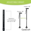 CaneCraft Carbon Fiber Walking Cane for Men and Women - Quad Cane, Black - Image 7