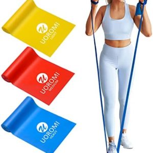 Resistance Bands Set, Non-Latex Elastic Bands for Physical Therapy, Yoga, Pilates, Rehab and Home Workout, Exercise Bands with Different Strengths, Workout Bands for Women
