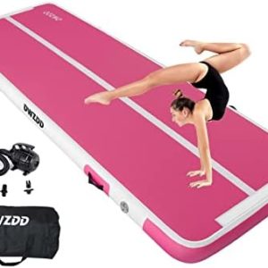 Dwzdd Gymnastics Air Mat 10ft/13ft/16ft/20ft Tumbling Mat Inflatable Gymnastics Tumble Track for Home/Gym/Training/Cheerleading/Water with Electric Pump