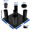 Eapele Barbell Storage Holder for 1" and 2" Olympic Bars EZ-Bars Trap Bars (5 Bars) - Image 2