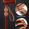 Universal Walking Stick Wrist Strap Leather - Brown Handmade Walking Cane Cords - Image 5