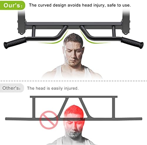 Kipika Multifunctional Joist Mounted Pull Up Bar, 4 Levels of Height Adjustment, Multi-Angle Grip, Chin Up Bar Joist Mount, Home Gym Workout Strength Training Equipment - Image 4