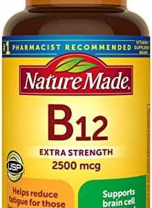 Nature Made Extra Strength Vitamin B12 2500 mcg, Dietary Supplement for Energy Metabolism Support, 60 Tablets, 60 Day Supply