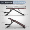 PASYOU Adjustable Weight Bench Press (9x4x3 Positions), Foldable Workout Bench, 700 Pounds Load Flat Incline Decline Strength Training Benches, Sit Up Exercise Equipment - Image 6