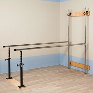 Miller Supply Inc. 7' x 28" x 28"- 42" Wall Mounted Folding Parallel Bars, Used for Physical Therapy - CL-3-3307
