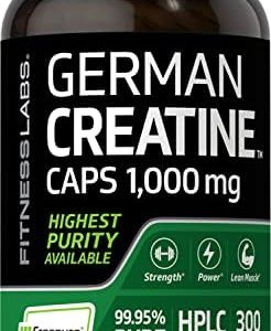 Fitness Labs German Creatine Capsules 1000mg | 300 Count | Monohydrate Fitness Supplement