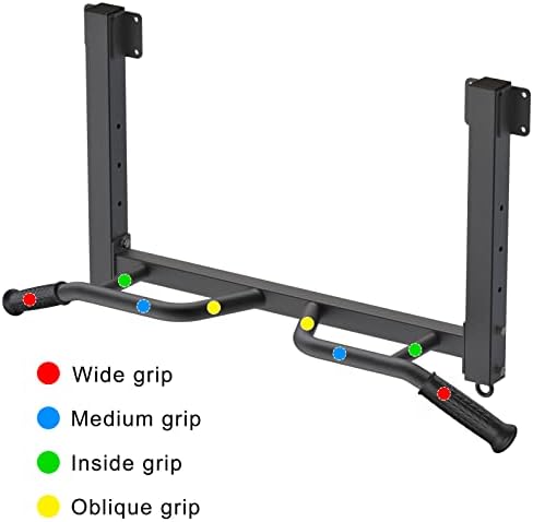 Kipika Multifunctional Joist Mounted Pull Up Bar, 4 Levels of Height Adjustment, Multi-Angle Grip, Chin Up Bar Joist Mount, Home Gym Workout Strength Training Equipment - Image 5