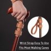 Universal Walking Stick Wrist Strap Leather - Brown Handmade Walking Cane Cords - Image 4