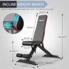 PASYOU Adjustable Weight Bench Press (9x4x3 Positions), Foldable Workout Bench, 700 Pounds Load Flat Incline Decline Strength Training Benches, Sit Up Exercise Equipment - Image 5