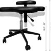 Topay Cross-Legged kneeing Chair for Yoga Lovers, Fitness Fanatics and Those with Back or Leg Pains Faux Leather (Black) - Image 6