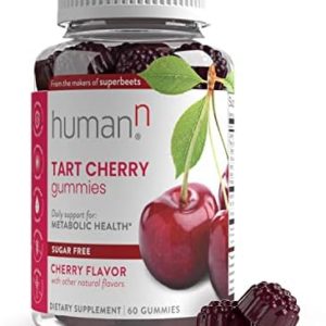 humanN Tart Cherry Gummies - Uric Acid, Immunity, Inflammation & Metabolic Health Support – Doctor Formulated, Powerful Antioxidant & Non-GMO - 60 Sugar-Free Vegan Gummies