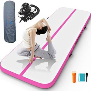 Gymnastics Air Mat Tumble Tumbling Mat Inflatable Floor Mats With Electric Air Pump for Gymnastics Training/Home Use/Cheerleading/Yoga/Water 10ft/13ft/16ft