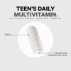 Codeage Teen’s Daily Multivitamin Supplement, 25+ Vitamins & Minerals for Teenage Boys & Girls, Organic Whole Foods Vitamins for Teenagers, Vitamin A, B Vitamins, Vitamin C, D, E, K, Omega-3, 60 Ct - Image 8