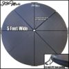 FitMats 5Ft Wide Cross Linked EPE Foam Safety Padding Portable Crash Mat. Foldable Circular Exercise and Dance Pole Cushion w/PU Leather Skid Proof Covering for Superior Durability!(Black) - Image 2