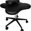 Topay Cross-Legged kneeing Chair for Yoga Lovers, Fitness Fanatics and Those with Back or Leg Pains Faux Leather (Black) - Image 2
