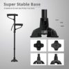 Uumauny Double Handle Walking Canes Helps Stand Up More Easily Walking Stick for Seniors and Adults Black Canes with Light Adjustable Height Large Size Base with Textured Design for Added Stability. - Image 3
