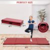 Exercise Mats for Home Workout, 4'x8'x2 Extra Thick High Density Anti-Tear Folding Gymnastics Mat w/Hook & Loop Fastener Lightweight Tumbling Mat for MMA, Stretching Yoga, Cheerleading Martial Arts - Image 6