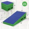 Gymnastics Mat for Home, Octagon Tumbler Cheese Wedge w/Non-Slip PVC Surface & Handles, Folding & Non-Folding Fitness Skill Shape Tumbling Mat for Gymnastics for Kids Play, Home Exercise, Aerobics - Image 6