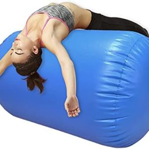 MEIHAILAN Gymnastics Mats Gymnastics Barrel Air Roller Inflatable Tumbling Mat Air Spot Air Block with Pump Gymnastic Equipment for Home Use Training Cheerleading Acrobatics