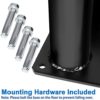 Eapele Barbell Storage Holder for 1" and 2" Olympic Bars EZ-Bars Trap Bars (5 Bars) - Image 3