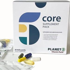Core Supplement Vitamin Packs - Energy, Inflammation Support with Multivitamins, Vitamin D, Lutein, Biotin & Other Key Nutrients