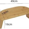XIANGWANBH Wooden Portable Meditation Stool, Foldable Bamboo Yoga Stool, Wooden Portable Yoga Stool - Image 2