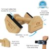 CALI SPORTS Push Up Bar Calisthenics Equipment, Solid Wood Parallettes Bars for Floor Use, Perfect Pushup Bar and Handstand Push Up Handles for Men and Women, Includes Wrist Wraps - Image 3