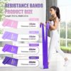 Stretch Bands for Physical Therapy Women, Extended 5.9Ft Resistance Exercise Bands for Yoga, Pilates, Rehab, Fitness and Strength Training, Elastic Workout Bands with Training Poster - Image 4