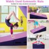 CL.HPAHKL Gymnastics Mat 48x24 Inch Incline Tumbling Mat Indoor Folding Wedge Incline Gymnastics Mat with Non-slip PVC Surface, Zipper Seal Design & Handles, Cheese Wedge Exercise Mat for Yoga,Pink - Image 6