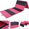4'x6'x2'' Folding Gymnastics Tumbling Mats Exercise Aerobics Stretching Yoga Mat Pink Black - Image 2