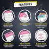Flexies Pilates Bar Workout Cards - 58 Exercise Cards with Pilates Stick Work Out Postures, Instructions & Breathing Tips | Free Ring & Dry-Erase Marker to Create Your Customize Workout Planner Chart - Image 3