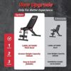 STBO Adjustable Folding Weight Bench,Foldable Incline Decline Workout Bench Sit Up Bench with Resistance Band,Multifunctional Bench Home Gym Equipment for Full Body Workout - Image 2