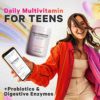 Codeage Teen’s Daily Multivitamin Supplement, 25+ Vitamins & Minerals for Teenage Boys & Girls, Organic Whole Foods Vitamins for Teenagers, Vitamin A, B Vitamins, Vitamin C, D, E, K, Omega-3, 60 Ct - Image 7