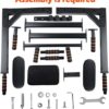 ZXMT Wall Mounted Pull Up Bar Dip Stand Power Tower Set Kit Wall Mounted Chin Up Bar for Indoor Home Gym Workout, Multifunctional Fitness Training Equipment Supports to 440 Lbs - Image 5