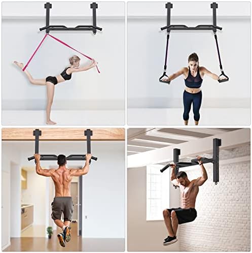 Kipika Multifunctional Joist Mounted Pull Up Bar, 4 Levels of Height Adjustment, Multi-Angle Grip, Chin Up Bar Joist Mount, Home Gym Workout Strength Training Equipment - Image 7