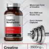 Creatine Monohydrate Capsules | 3500mg | 300 Count | Non-GMO and Gluten Free Supplement | by Horbaach - Image 3