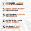 Cheer Collection Sensory Crash Pad for Kids - Soft Crash Mat Landing Zone with Vents, Washable Cover - Image 2